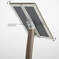 thumbnail image 3 of M&T Displays Curved Menu Board, 8.5x11 Inch Pedestal Sign Holder with 8.5x11 Inch Brochure Holder Earth Color Floor Standing Aluminum Front Loading Easy Open Poster Message Advertisement Post, 3 of 7