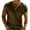 Coffee, variant on Aofany Men's Henley Shirt Round Neck Color-blocked Short-sleeved T-shirt Slim Gym Athletic Men's Top