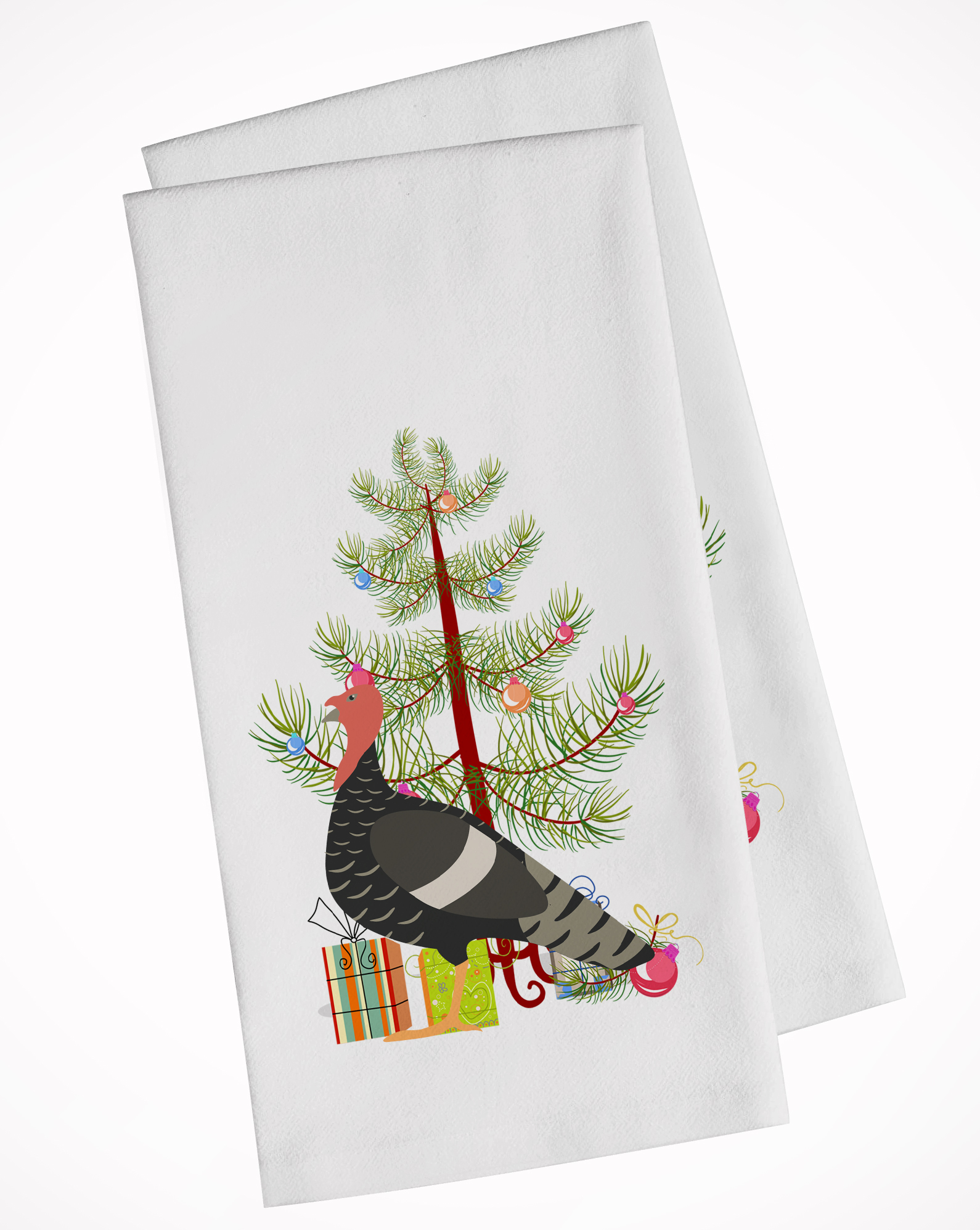 Marragansett Turkey Christmas White Kitchen Towel Set of 2 ...