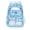 Blue, variant on Clear Backpack, Purple Transparent PVC, Heart Zipper Pull, Multiple Pockets, Adjustable Padded Straps