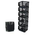 thumbnail image 5 of Skywin Large Plastic Stackable Storage Bins for Pantry - 6 Pack, Stackable Bins For Organizing Food, Kitchen, and Bathroom Essentials (Black), 5 of 7