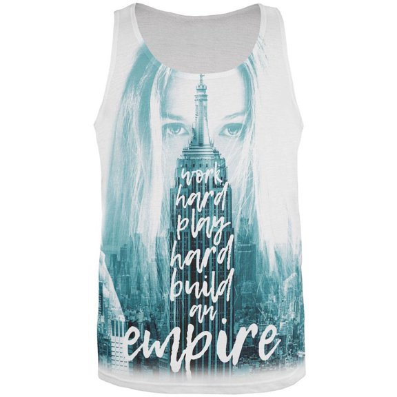 City Skyline Girl Build an Empire All Over Mens Tank Top Multi LG
