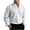 White, variant on LEAVINGSUO Mens Dress Shirts Stand Collar Solid Color Casual Button Pocket Long Sleeve Shirt Black S