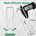 thumbnail image 2 of 50 Pack Landscape Staples Galvanized - 6 Inch 11 Gauge  Cover Stakes for Securing Weed Barrier Fabric, Lawn Staples Tent Stakes Garden Stakes Fence Stakes Landscaping Fabric Ground Stakes, 2 of 6