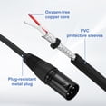 thumbnail image 3 of Cable de micrófono de audio interconectado XLR macho a macho de 10 pies 6.35mm (1/4") TS, 3 of 6