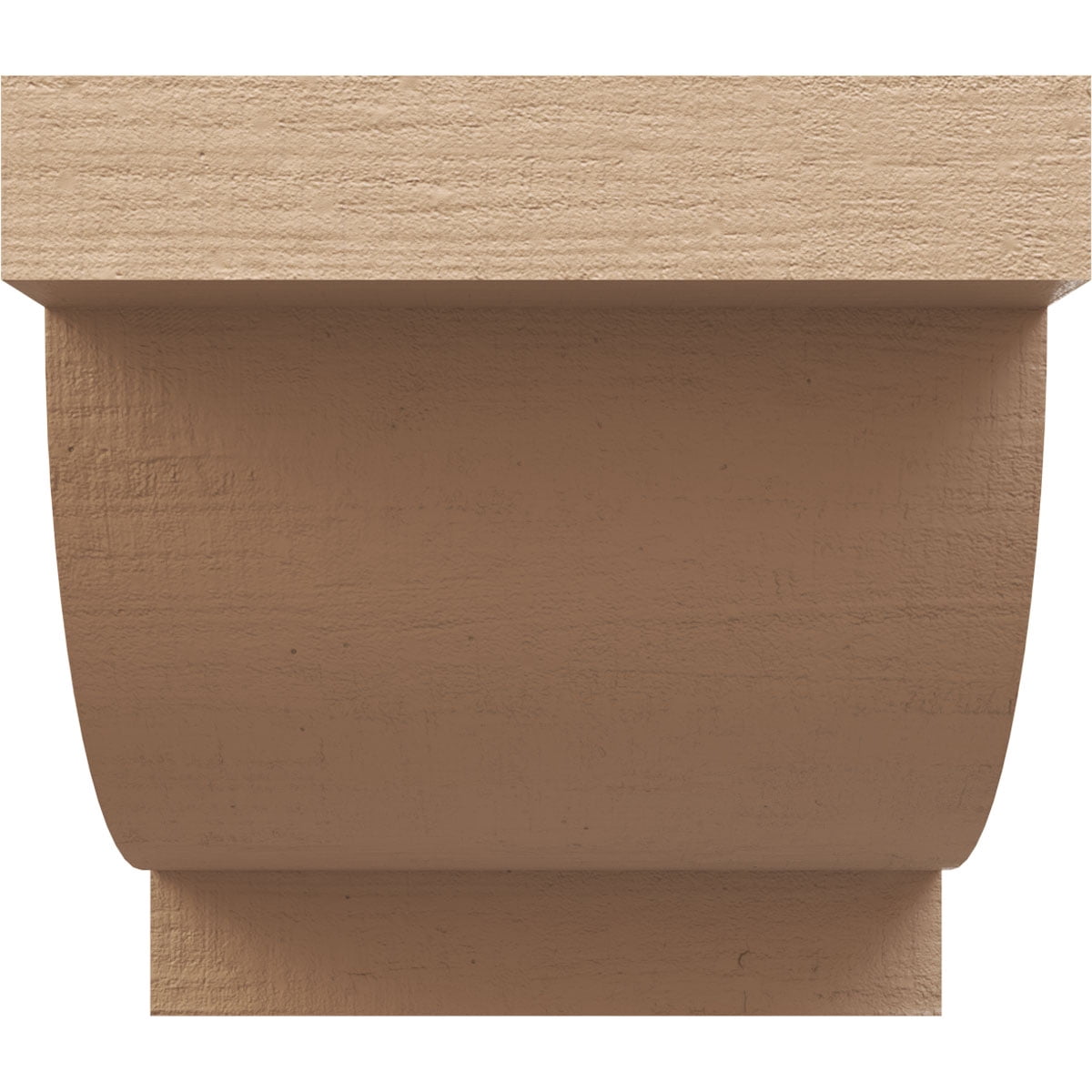 10"W x 10"D x 10"H Wide Alpine Rough Cedar Woodgrain TimberThane Corbel, Primed Tan
