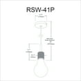 thumbnail image 3 of Dainolite RSW-41P-MB 1 Light Pendant, Matte Black, 3 of 4