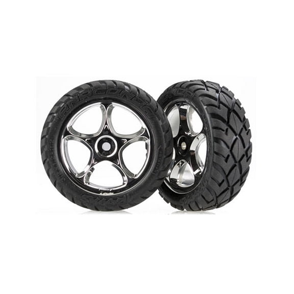 Traxxas 2479r Front Tires Wheels Assembled Bandit (2) TRA2479r