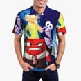 thumbnail image 2 of Lsque inside out 2 Pattern Golf Shirts for Men Dry Fit Print Moisture Wicking Performance Short Sleeve Polo Shirt-4X-Large, 2 of 7
