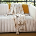 thumbnail image 5 of Main + Mesa Striped Cotton Throw Blanket with Tassels, 5 of 6