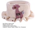 thumbnail image 7 of sunsanly Children Warm Scarf Cartoon Pattern Ruffle Trim Knitted Winter Scarf Thickened Thermal Boys Toddler Elastic Warm Scarf, 7 of 7