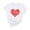White, variant on ICHUANYI Women's Tops Fashion Casual Crew Neck Short Sleeve Shirts Hearts Print T-shirt Cloth New Trending