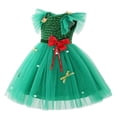 thumbnail image 5 of Elegante vestido de fiesta de Navidad para niña, vestido de tutú hinchado con mangas voladoras, vestido de princesa para cumpleaños de niña, vestido de carnaval, 5 of 5