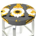 thumbnail image 3 of Honeii Bee Kind Pattern Bar Stool Covers-Round Stools Seat Covers, Washable Stool Cushion Slipcover Elastic Bar Chair Covers-12 inch, 3 of 7