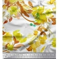 thumbnail image 1 of Soimoi Cotton Jersey Fabric Flower & Leaves Watercolor Printed Fabric 1 Yard 58 Inch Wide, 1 of 3