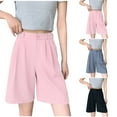 thumbnail image 4 of Inleife Womens Short Pants Women's Summer Solid Pocket Casual Shorts Loose Five Pants, 4 of 4
