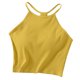 thumbnail image 1 of Camiseta sin mangas con hombreras de color liso para mujer - Sujetador de algodón con tirantes finos y cuello colgante, tallas S-XL, 1 of 8