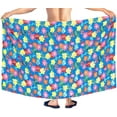 thumbnail image 3 of HAPPY BAY Men's Pareo Swim Trunk Surfing Sarong Long Beach Wrap One Size Admiral, Floral Hibiscus Summer Vacation Aloha, 3 of 4