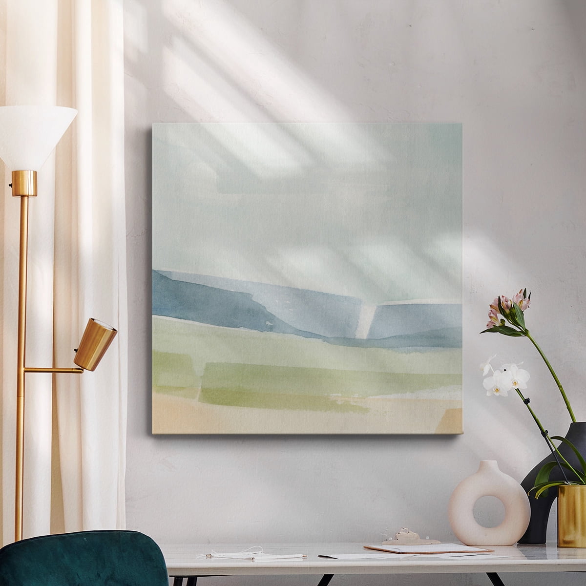 Wexford Home Pastel Slopes II-Premium Gallery Wrapped Canvas, 40" x 40" - Ready to Hang