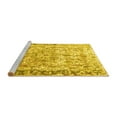 thumbnail image 2 of Ahgly Company Machine Washable Indoor Square Persian Yellow Traditional Area Rugs, 3' Square, 2 of 4