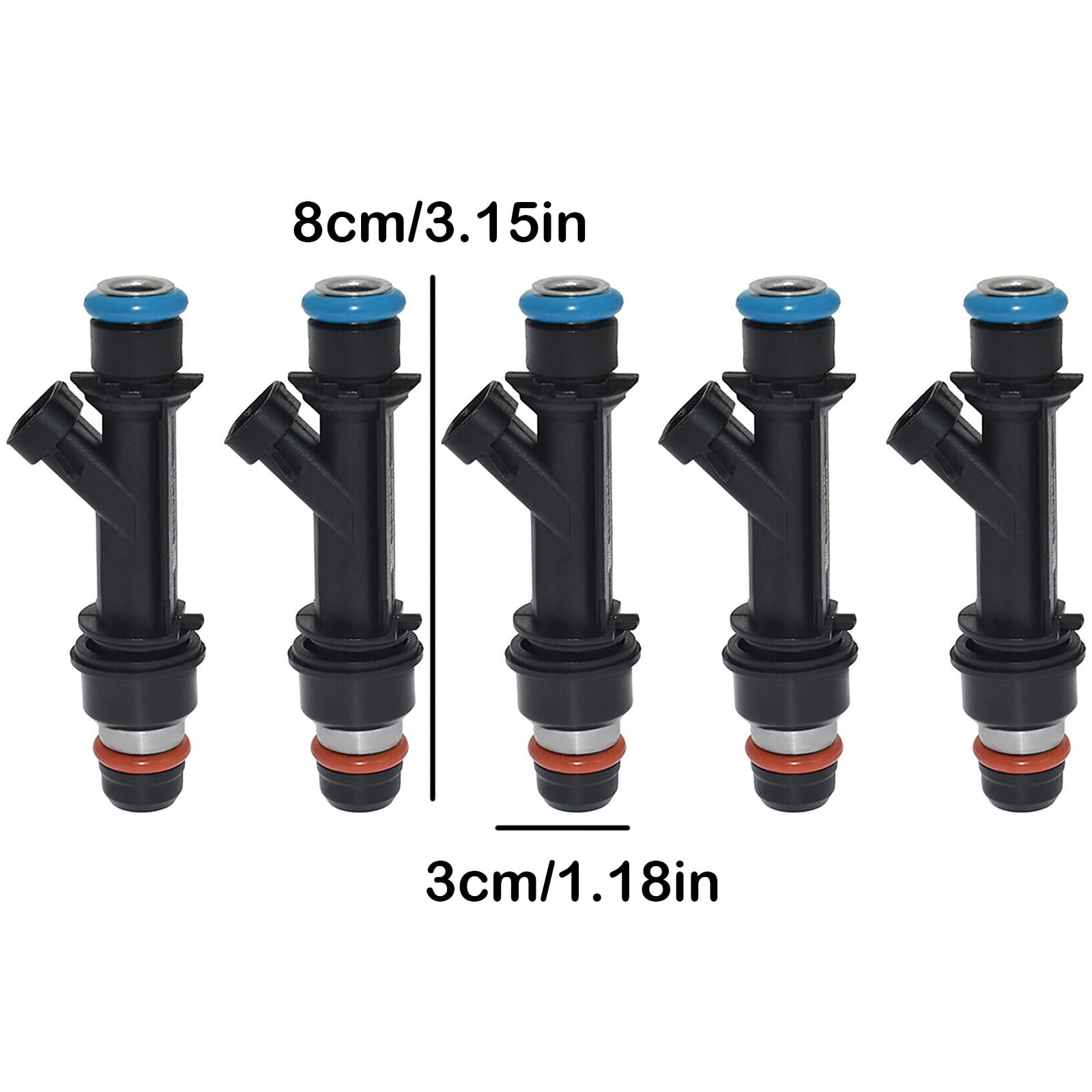 GUYUTING Black Fuel Injectors for Multiple Vehicles Including Chevrolet, GMC, Isuzu & Hummer, 5PCS