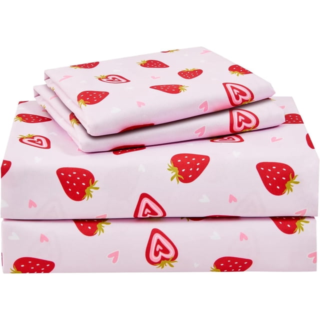 Kids Twin Sheet Set Excavator Car Pattern Breathable & Silky Soft Microfiber Fitted Sheet for Boys