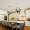 thumbnail image 4 of AOLALA 9 Light Lantern Ceiling Light,Black Farmhouse Chandeliers Hanging Candle Chandelier for Dining Room Light Fixture Bedroom Foyer Hall Kitchen Living Room and Entryway, 4 of 8