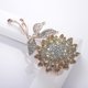 thumbnail image 3 of Sunflower Brooches, Crystal Brooch Pins, Plant Jewelry(1pcsblue） JM JM, 3 of 3