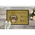 thumbnail image 2 of Carolines Treasures Chocolate Brown Shih Tzu Spoiled Dog Lives Here Door Mat Indoor Rug or Outdoor Welcome Mat 18x27, 2 of 2