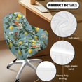 thumbnail image 5 of Xoenoiee Robin Lemon Flower Pattern Swivel Accent Chair Covers Accent Dining Chair Cover Stretch Mid Century Accent Office Desk Chair Sliopcover Swivel Arm Chair Protector for Home Living Room, 5 of 7