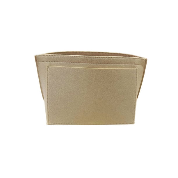 Organizador de bolso de fieltro con múltiples compartimentos y bolsillo con cremallera. Organiza tu bolso para mujer.