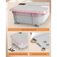 thumbnail image 6 of Full-Body Vibration Machine for Lymphatic Drainage, 400 LBS Capacity, Wide Stable Base for Squats & Relaxation, Home Fitness, Pink, 6 of 6