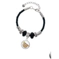 thumbnail image 2 of Delight Jewelry Silvertone Domed Sloth Granddaughter Celtic Knot Leather Bead Bracelet, 7"+2" Extender, 2 of 4
