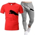 thumbnail image 4 of 2022 Verano Nuevo Camiseta De Hombre + Pantalones Traje De Deportes Marca Logo Impresión Casual Moda Algodón Ropa De Manga Cortapangjing, 4 of 4