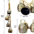 thumbnail image 3 of Juego de 4 campanas navideñas shaofei de latón con diseño de vaca estilo rústico colgantes, 3 of 5