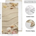 thumbnail image 2 of Sea Shells Beach Kitchen Hand Towels, Sea Sand Fingertip Bath Towels Ultra Soft and Absorbent, Decorative Face Towels Dish Washcloths, 2 PCS, 28.3"x 14.4", 2 of 5