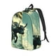 thumbnail image 1 of Balery Bull Charging Through Waves Mochila Clásica Impresa Básica para Viaje, Mochila Escolar Resistente al Agua, Mochila de Lona con Correas Ajustables-Medium, 1 of 5