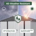 thumbnail image 3 of Homall 6 x 4 ft Outdoor Metal Storage Shed, Garden Tool Shed with Floor Frame & Lockable Double Doors for Backyard, Patio, Lawn, White, 3 of 7