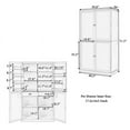 thumbnail image 2 of 71" Freestanding Kitchen Pantry Cabinet, Tall Storage Cabinet with 2 Drawers, 2 Adjustable Shelves, 8 Door Shelves, Large Cupboard Buffet Cabinet for Living Room Dining Room, White, 2 of 7