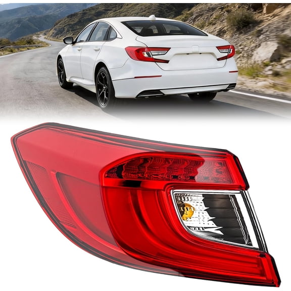 Nilight Taillight Assembly Compatible with 2018 2019 2020 2021 2022 Honda Accord Sedan 4-Door Tail Light OE Style Rear Outer Lamp Replacement Driver Side