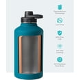 thumbnail image 6 of Buzio 64 oz Insulated Water Bottle with Straw & 3 Lids, Half Gallon Water Bottle Stainless Steel with Carrying Strap for Gym Sports Outdoor Hiking, Dark Blue, 6 of 7