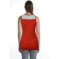 thumbnail image 3 of SUMONA Women Round Neck Accent Grey Two Tone Casual Basic Ribbed Tank Top, 3 of 3