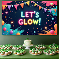 thumbnail image 3 of Neon Design Glow Banner Colorful Decoration Let's Glow Festival Sign for Party Celebration Event, 3 of 5