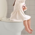 thumbnail image 6 of Round Toilet Seat with Built-In Toddler Seat, Soft Close, Never Loosen, Easy Install & Clean, Fits Both Adult & Child, Almond, 6 of 8