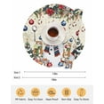 thumbnail image 6 of 13 Inch Round Placemats Set of 6, Christmas Non Slip Heat Insulation PP Table Mats, Snowman Poinsettia Pine Tree Branch Squirrel Cat Washable Place Mats for Kitchen Dining Party Table Decor, 6 of 7