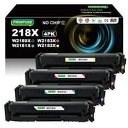 218X Toner Cartridges Replacement for HP 218X 218A for Color LaserJet Pro 3201dw MFP 3301cdw 3301fdw 3301sdw Printer HP 218X Toner Cartridges (Black Cyan Magenta Yellow 4Pack) NO CHIP