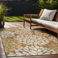 thumbnail image 2 of Beverly Rug Indoor/Outdoor Area Rugs,Modern Floral Patio Porch Garden Carpet, Wooden/Beige, 6'x9', 2 of 9