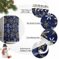 thumbnail image 6 of Christmas Yellow Snowflake Shower Curtain, Winter Xmas Blue Simple Waterproof Fabric Shower Curtains with 12 Hooks, Bathroom Curtain Set for Bathroom Accessories Decor, 72 x 84 Inches, 6 of 9