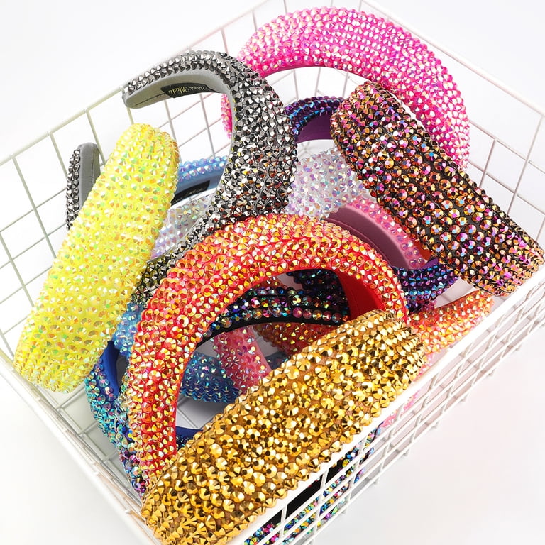 Brand new padded rhinestone bejeweled crystal wide headband Sparkling Crystal Padded Rhinestone Wide Bejeweled Hair  main image 2