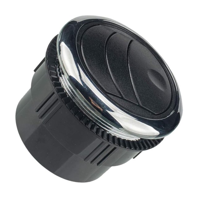 Wisewang Déflecteur Rond de Bouche d'Aération Sortie Accessoires de Véhicule Contrôle Rond Réglable avec Couleur Noir Argent. Autobus VR Noir 87 75 70mm